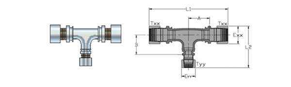 Reducing Branch Tees - Stainless Steel Tube Fittings 